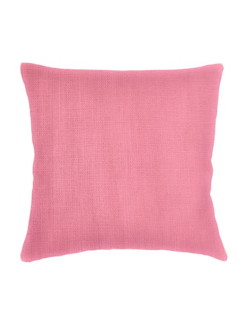 Anaya So Soft Linen Pillow With Down Insert In Rouge
