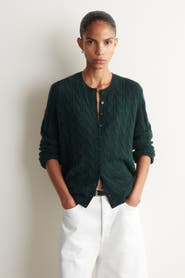 COS Cable-knit Cashmere Cardigan