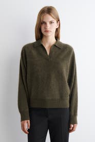 COS Brushed-Cashmere Polo Sweater