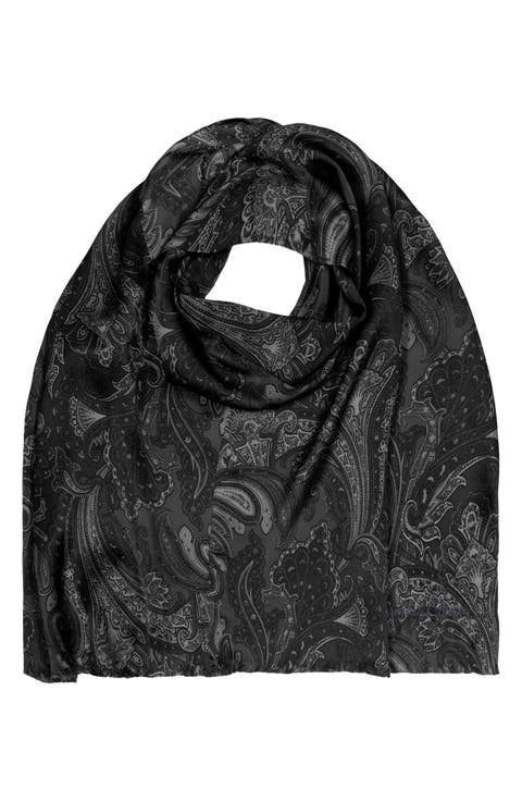 Paisley Silk Oblong Scarf
