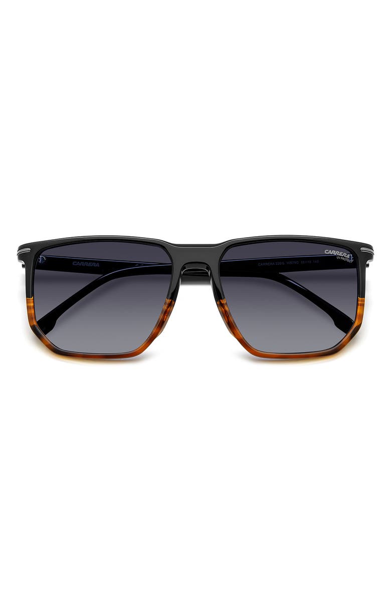 Carrera Eyewear 58mm Square Sunglasses, Alternate, color, Black Havana