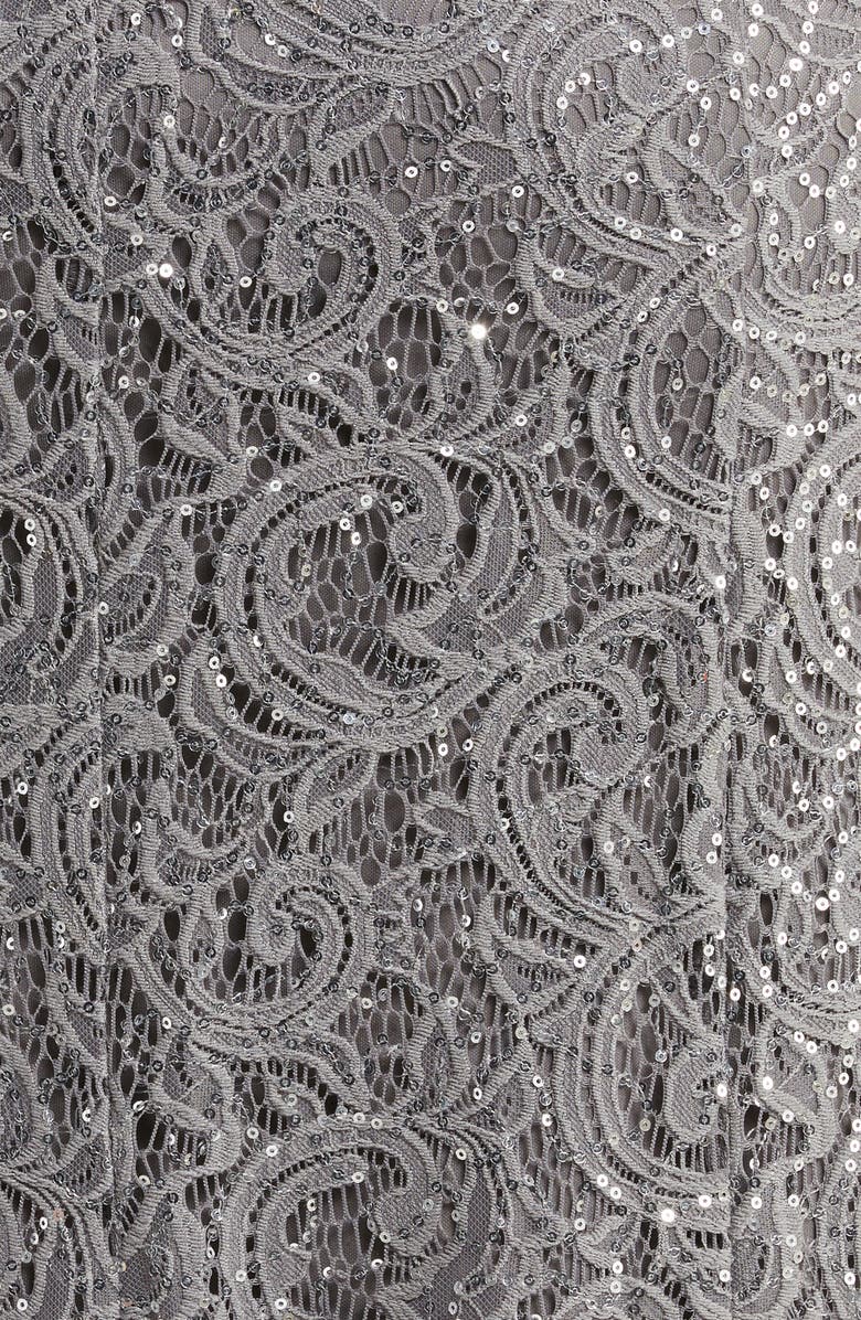 Alex Evenings Lace & Sequin Jacket Dress, Alternate, color, 