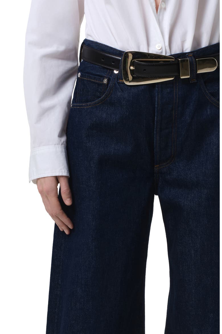 Ayla High Waist Baggy Wide Leg Jeans, Alternate, color, AMHERST DARK INDIGO