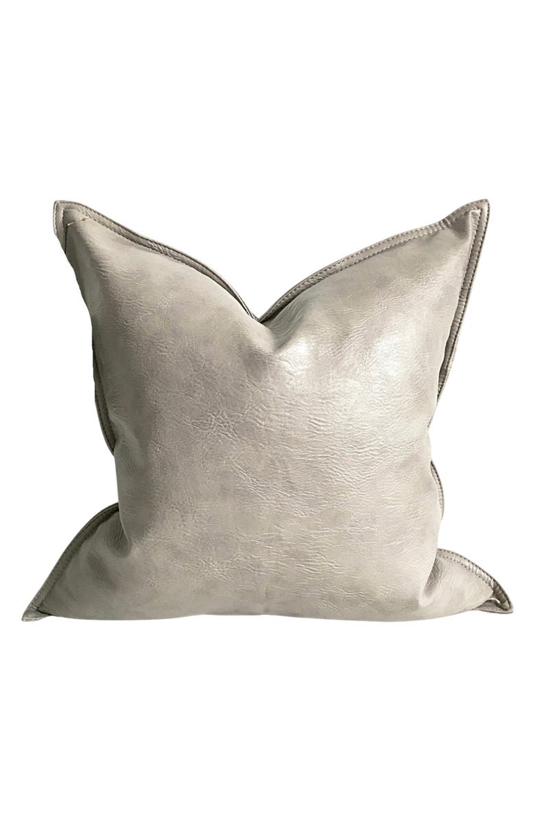 MODISH DECOR PILLOWS Faux Leather Pillow Cover, Main, color,