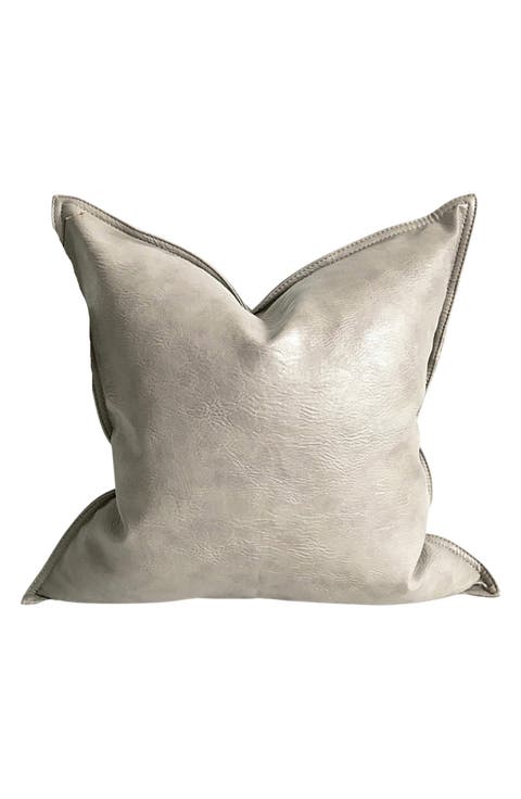 Faux Leather Pillow Cover