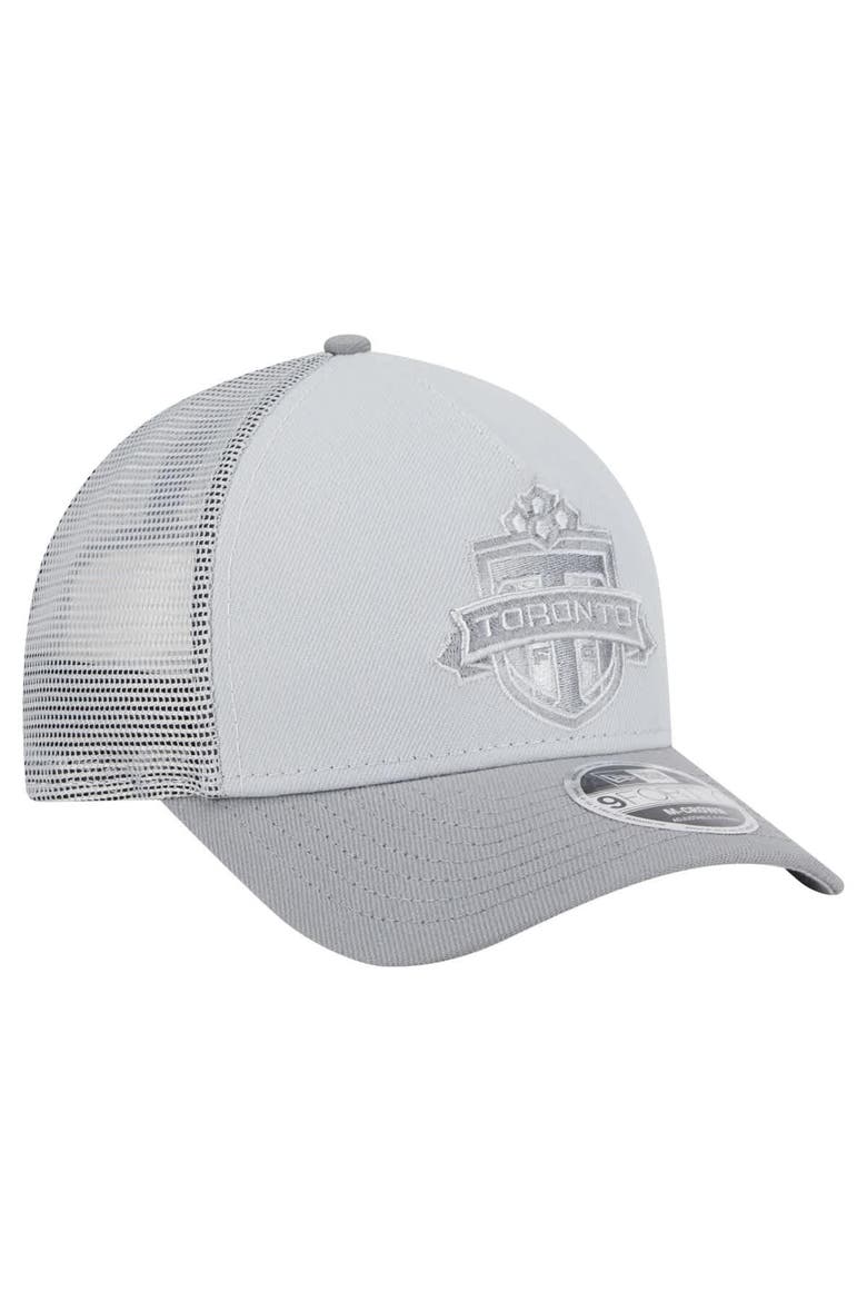Men's New Era Gray Toronto FC Color Pack 9FORTY M-Crown A-Frame Adjustable Trucker Hat, Alternate, color, Gray