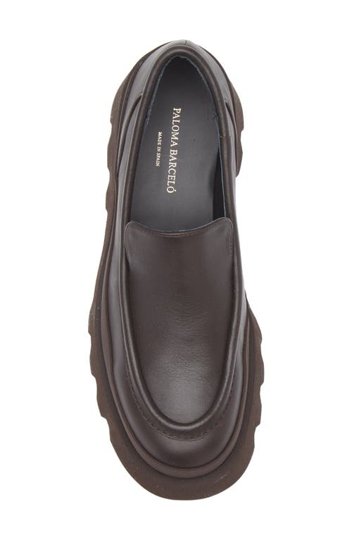Paloma Barceló Paloma Barcelo Teseo Iris Saw Edge Platform Loafer In Moka