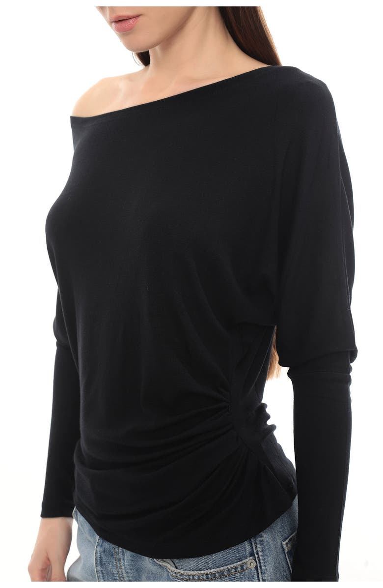 Monlicia Luna Long Sleeve Stretch Fall Top, Alternate, color, Black