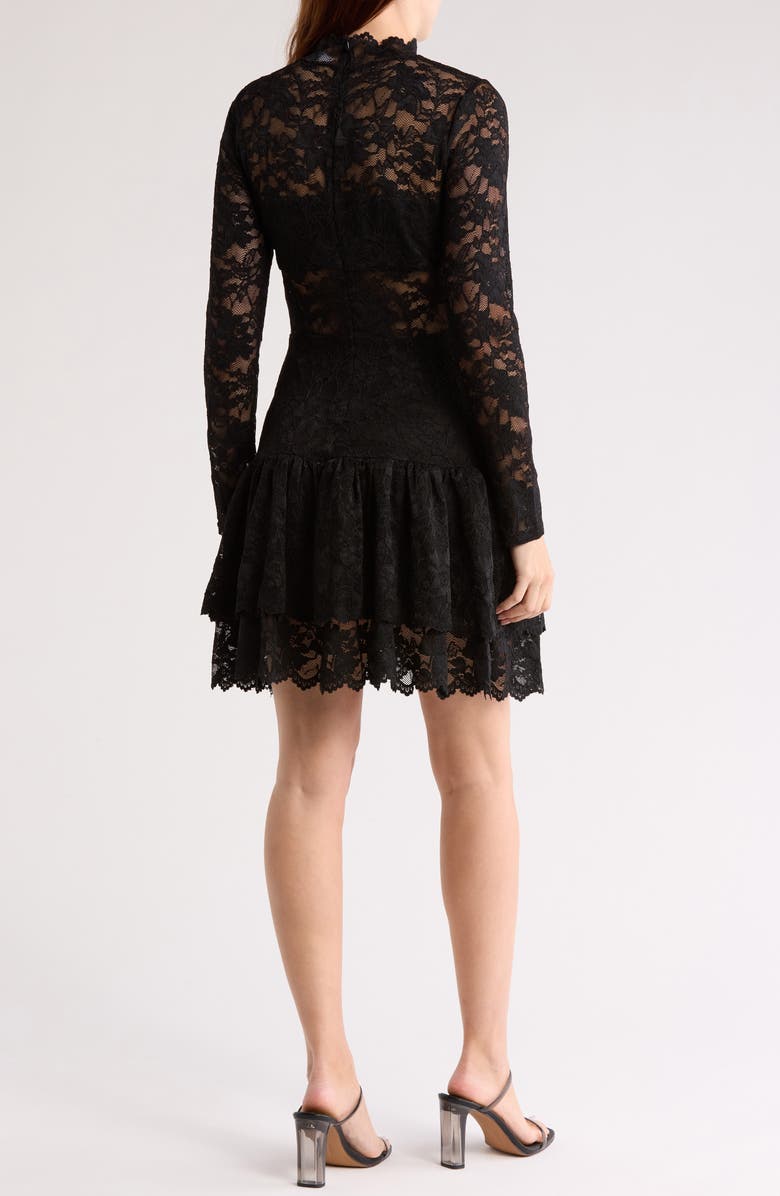NSR Lace Knit Long Sleeve Minidress, Alternate, color,