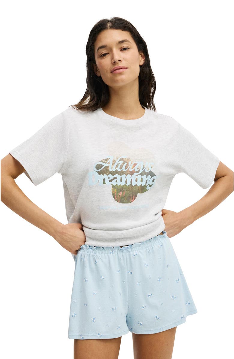 COTTON ON BODY Women's Lounge Graphic Tee, Main, color, Light Grey Marle Always