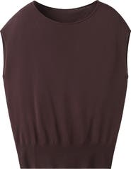 MANGO Boat Neck Cap Sleeve Sweater