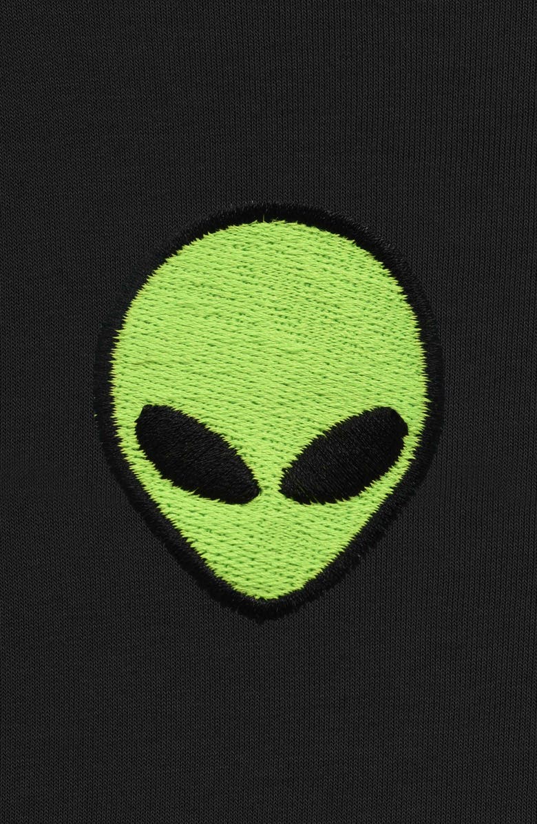 Dalix Alien Fleece Sweatshirt, Alternate, color, Black