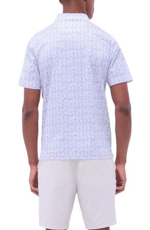 Bugatchi Victor Ooohcotton® Abstract Print Polo In Cobalt