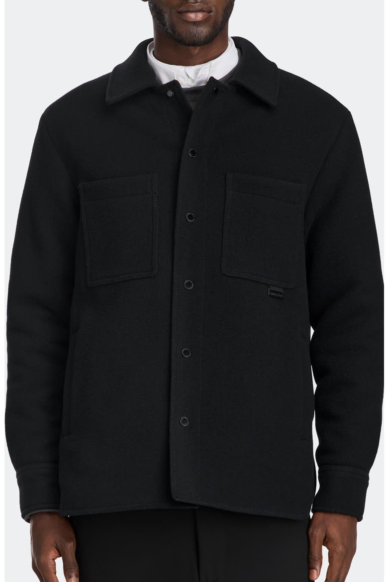 Atikinson Wool Blend Shirt Jacket, Main, color, BLACK - NOIR