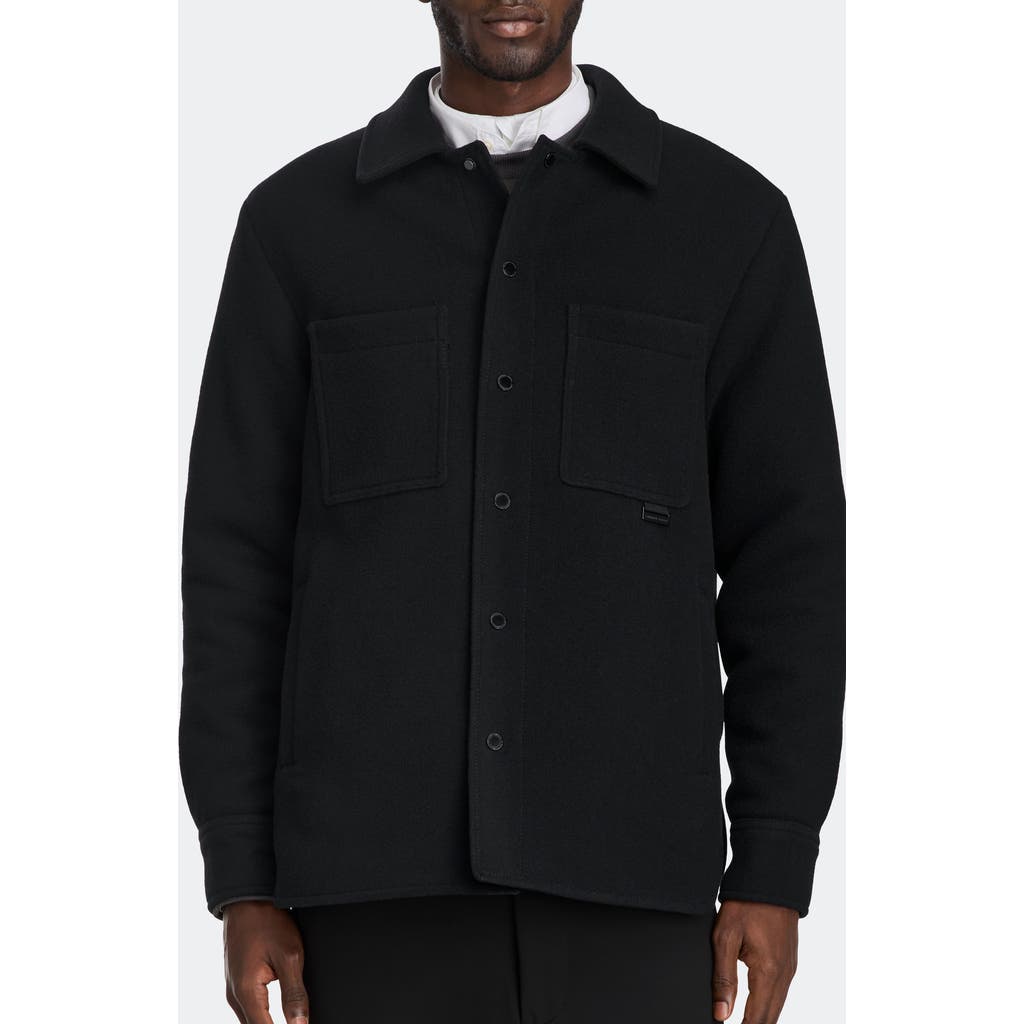 Canada Goose Atikinson Wool Blend Shirt Jacket In Black