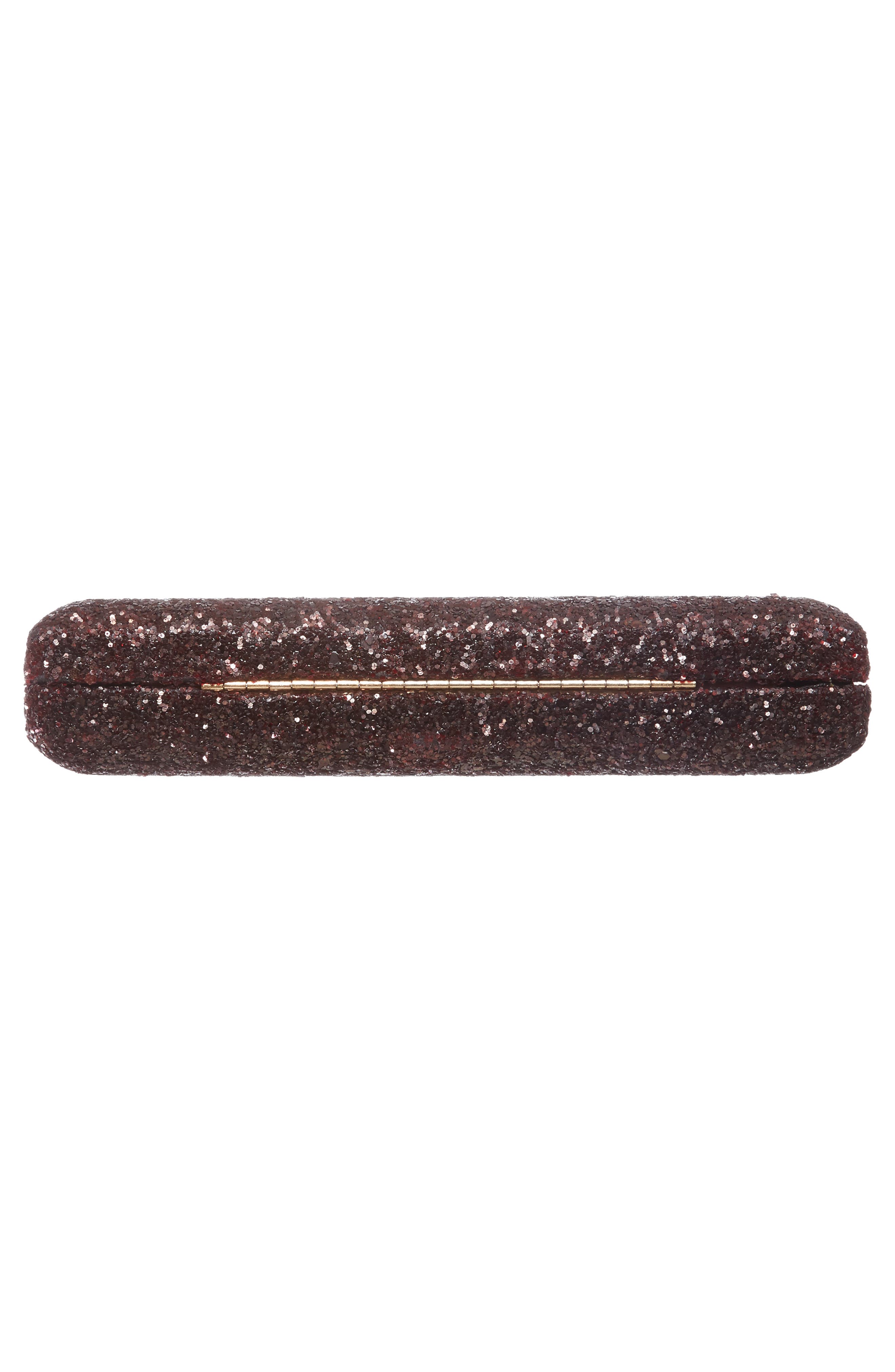 Glitter Minaudière, Alternate, color, OXBLOOD