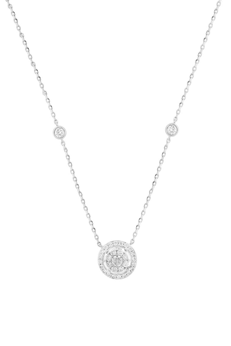 Diamond Pendant Necklace, Main, color, SILVER/ DIAMOND