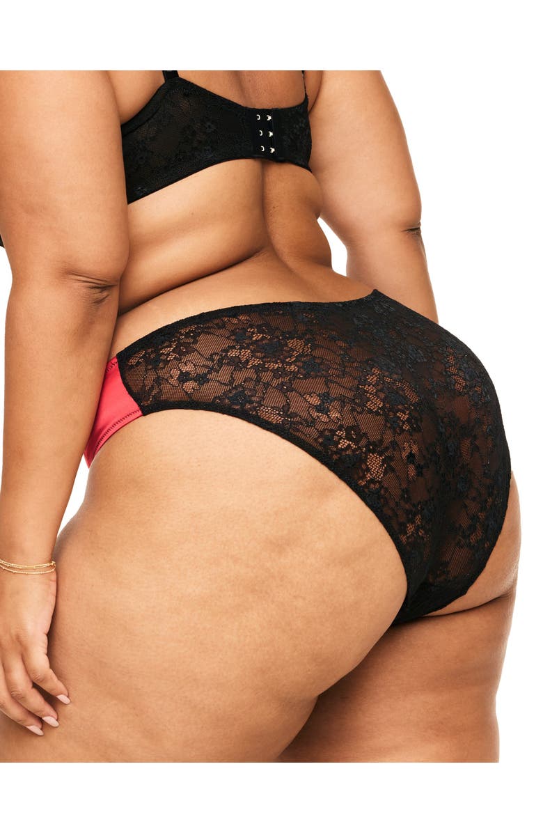 Adore Me Eira Bikini Panties, Alternate, color, Dark Red