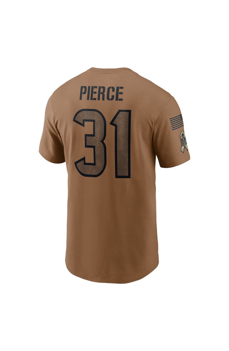 Nike Men's Nike Dameon Pierce Brown Houston Texans 2023 Salute To Service Name & Number T-Shirt, Alternate, color, 