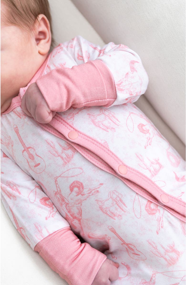 Laree + Co JosieMae Convertible Baby Footie, Alternate, color, Pink