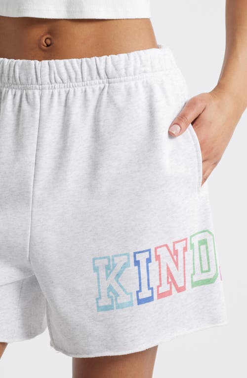 THE MAYFAIR GROUP THE MAYFAIR GROUP KINDNESS IS FREE GRAPHIC SWEAT SHORTS 