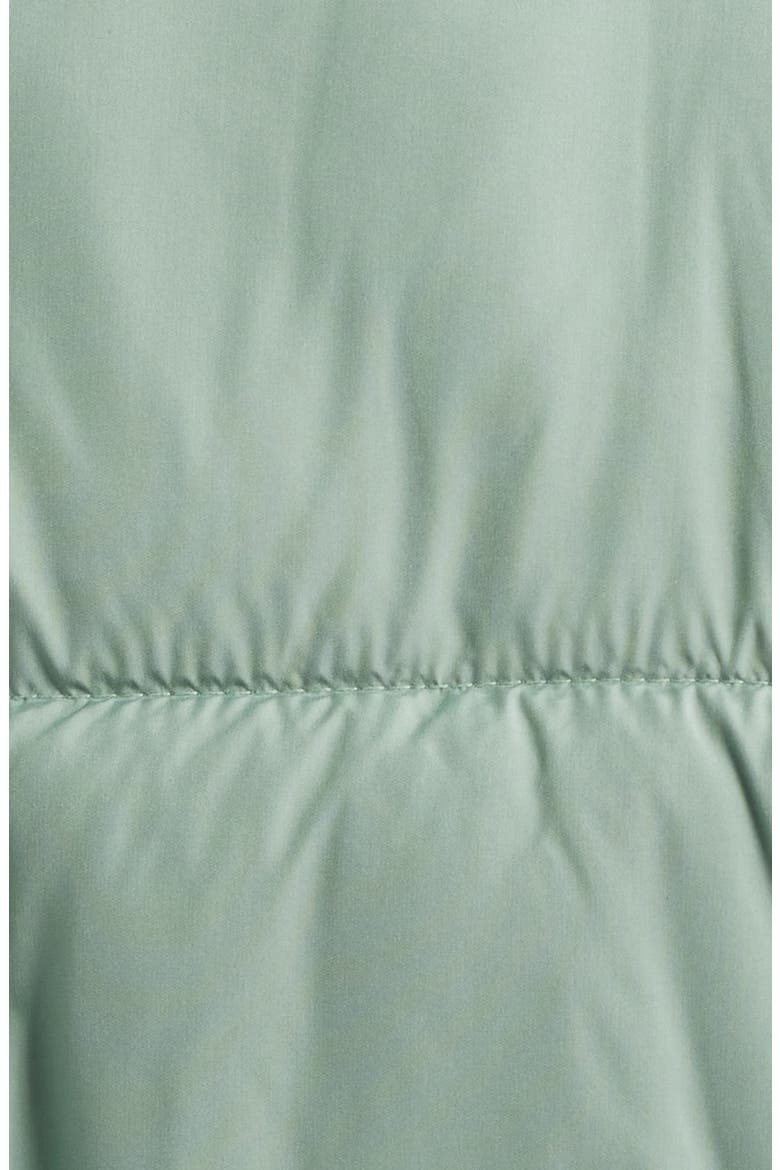 Knit Collar Crop Puffer Jacket, Alternate, color, COOL SAGE