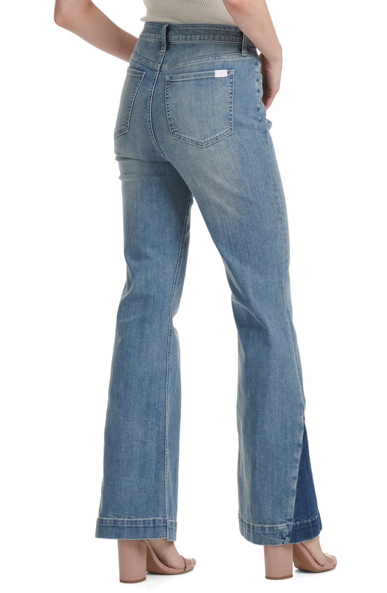 JEN7 by 7 For All Mankind Paneled Outseam High Waist Flare Jeans, Alternate, color,