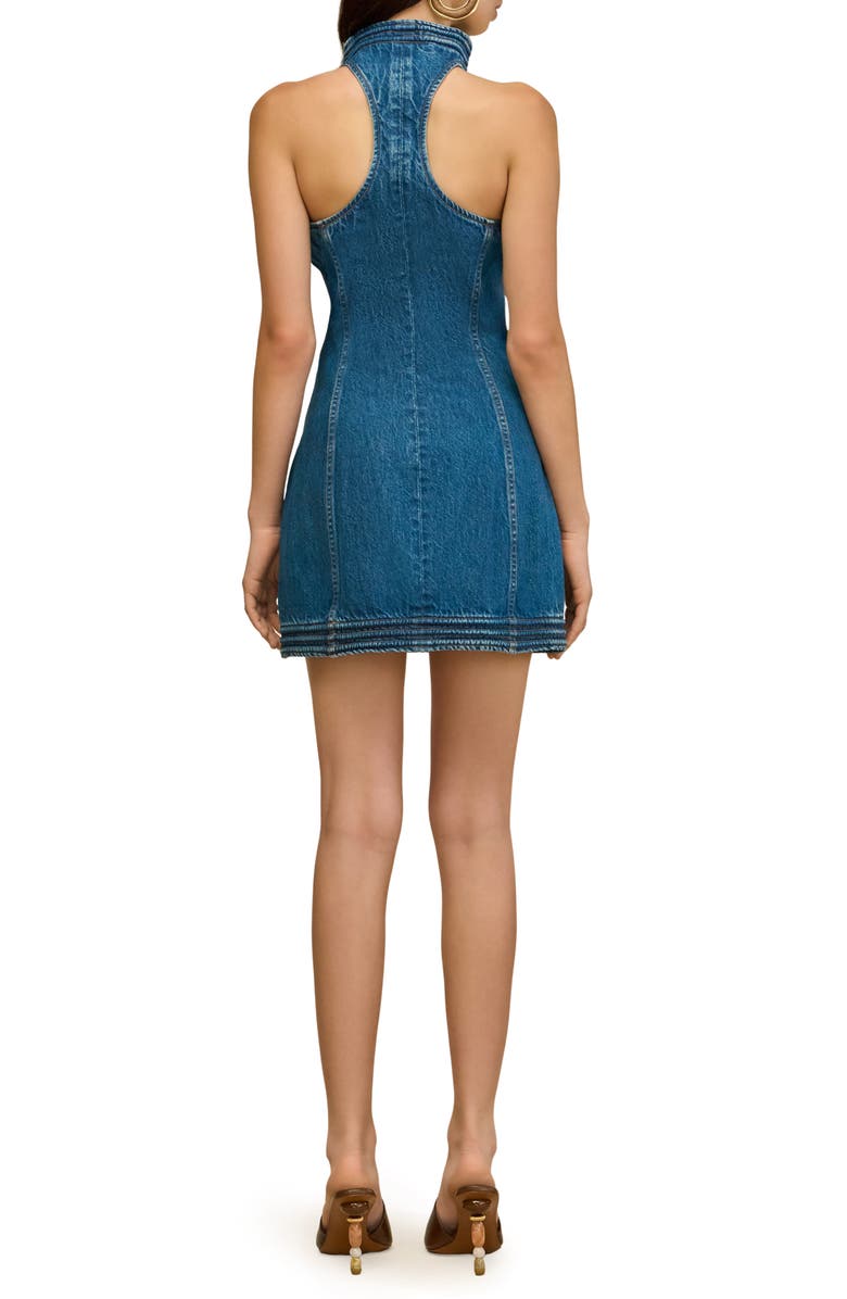 Cult Gaia Akaia Denim Minidress, Alternate, color, 80S Blue