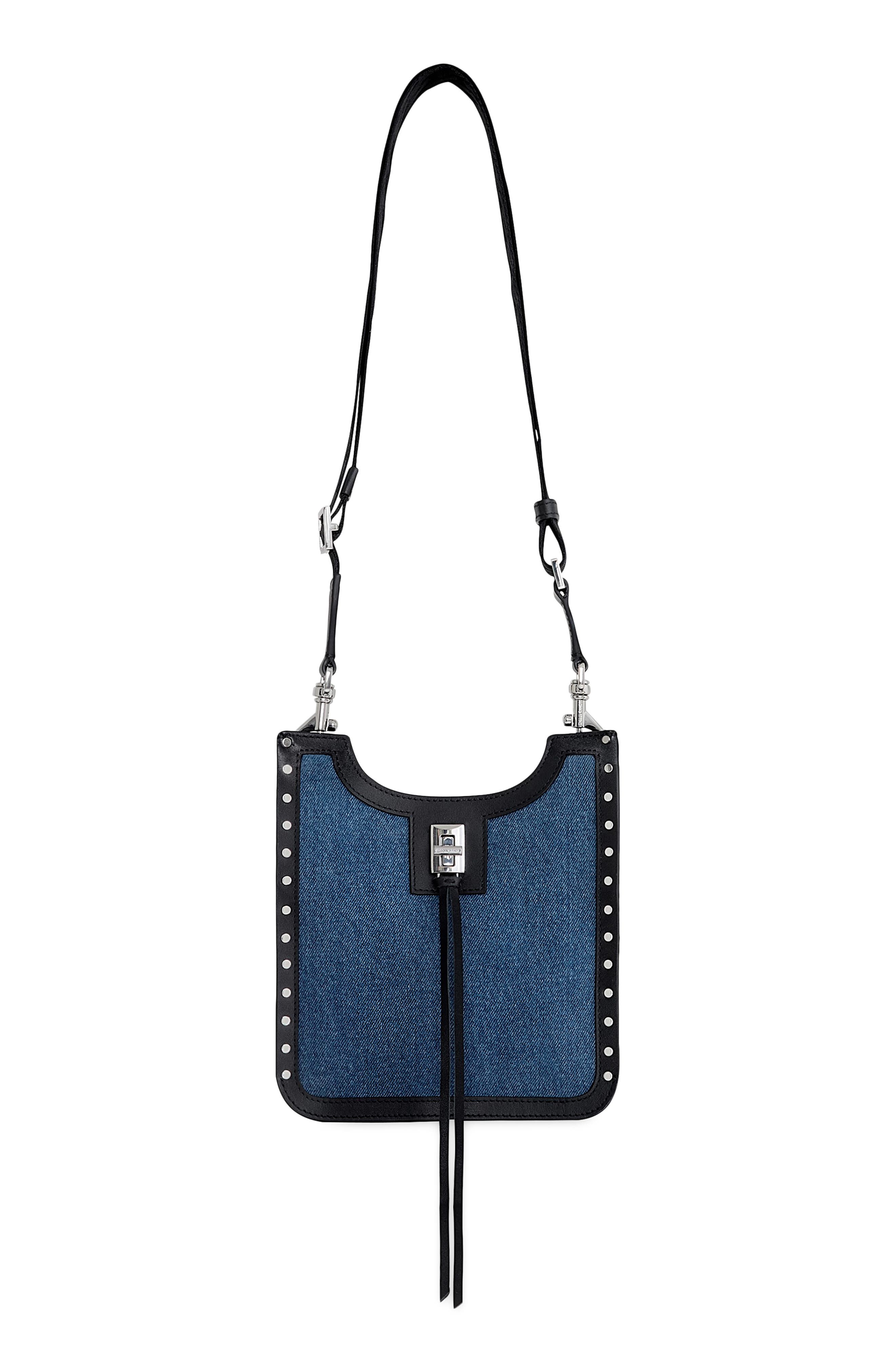 Rebecca Minkoff Mini Darren Feed Bag, Main, color, Denim
