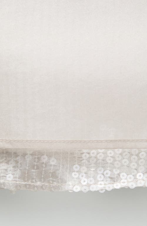 MANGO MANGO SEQUIN HEM SATIN MINISKIRT 