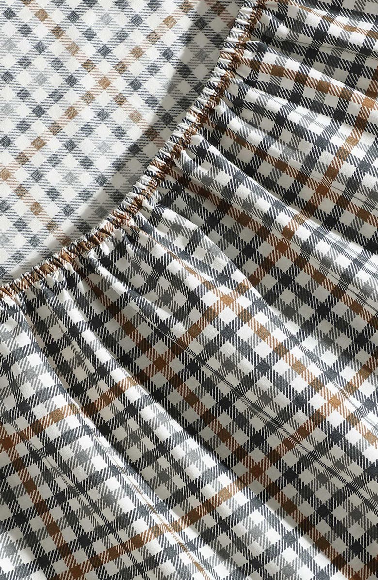 Eddie Bauer Griffin Plaid Cotton Percale Sheet Set, Alternate, color, White Multi