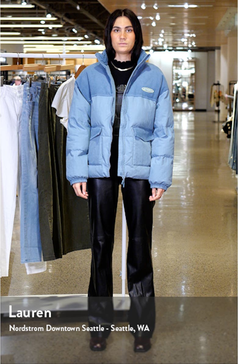 High Tide Mixed Media Cotton Puffer Jacket, sales video thumbnail