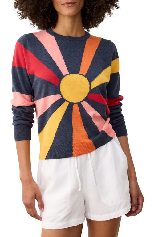 Marine Layer Exploded Sun Icon Sweater In Blue
