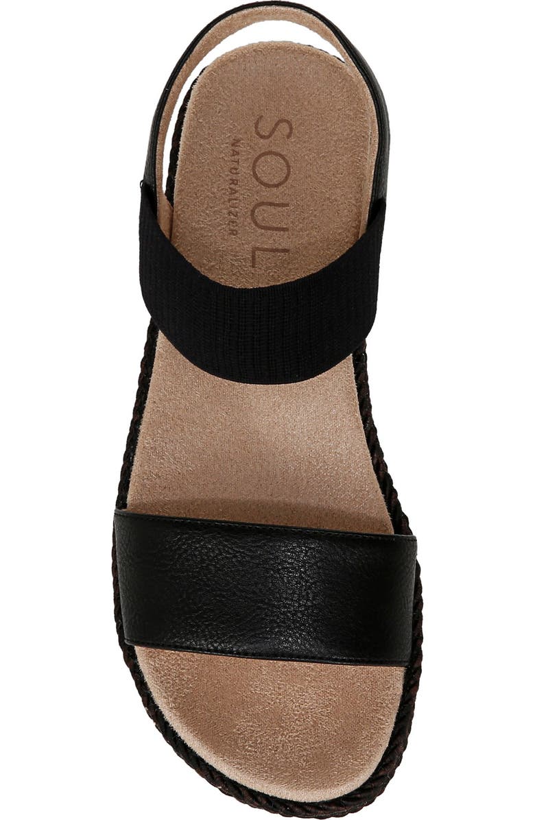 SOUL NATURALIZER Diana Platform Espadrille Sandal, Alternate, color, Black Faux Leather