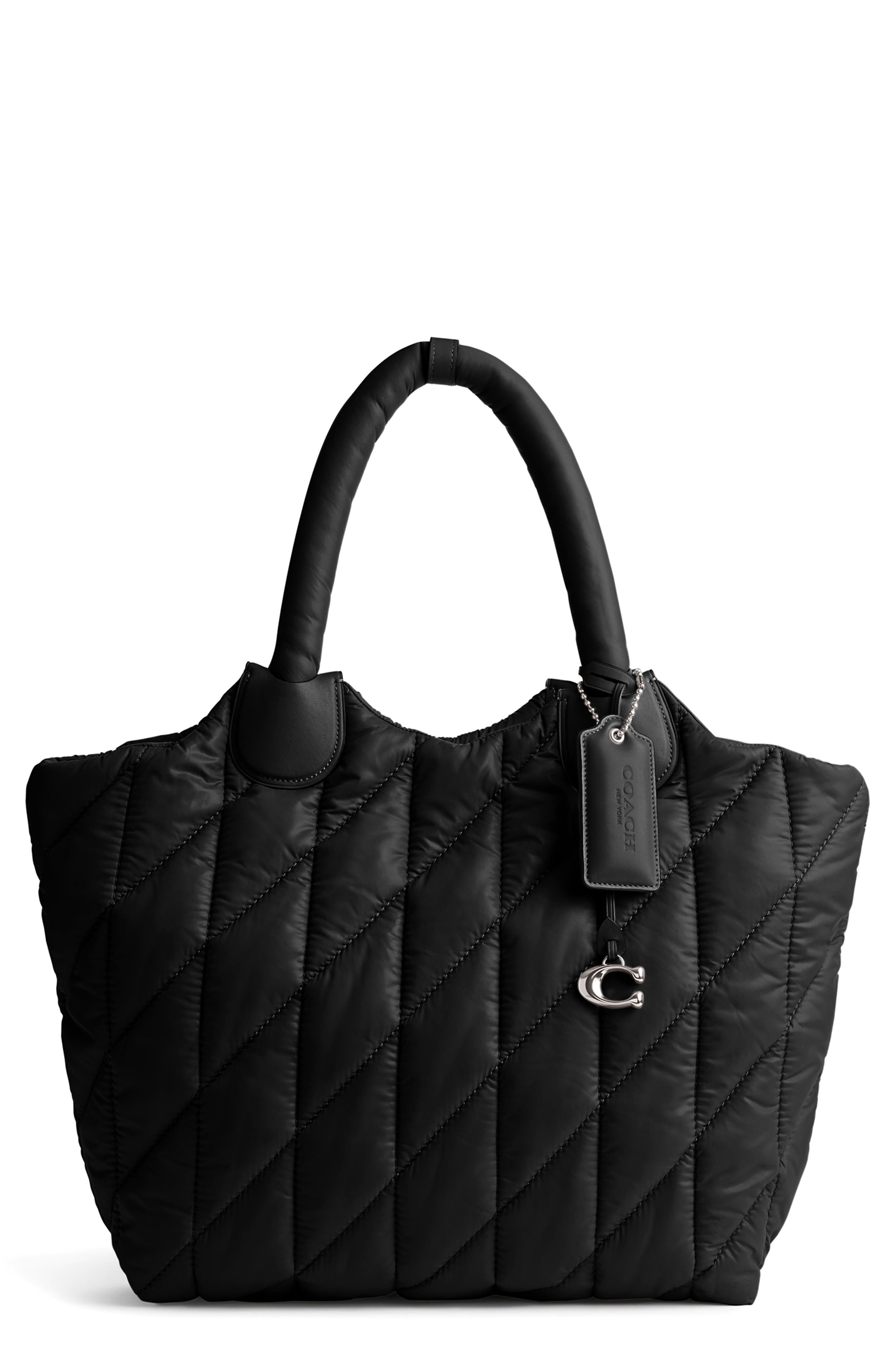 COACH Iris Quilted Nylon Tote, Main, color, 