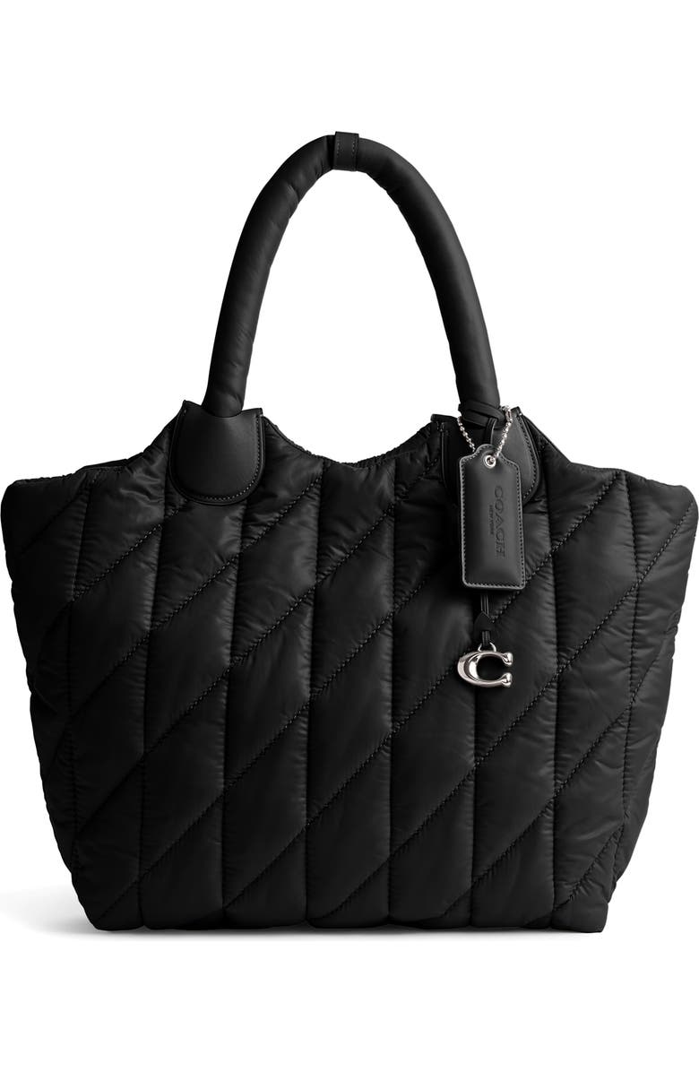COACH Iris Quilted Nylon Tote, Main, color,