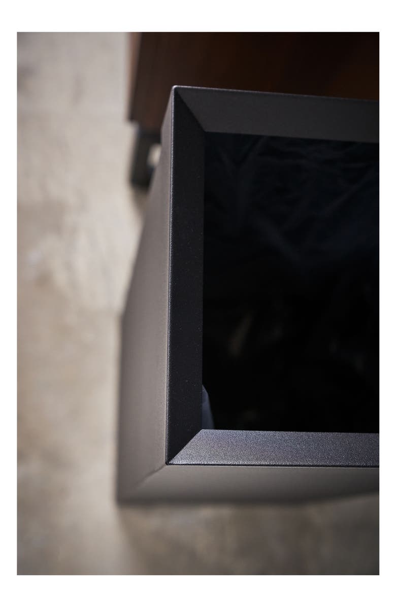 Yamazaki Tall Trash Can, Alternate, color, Black