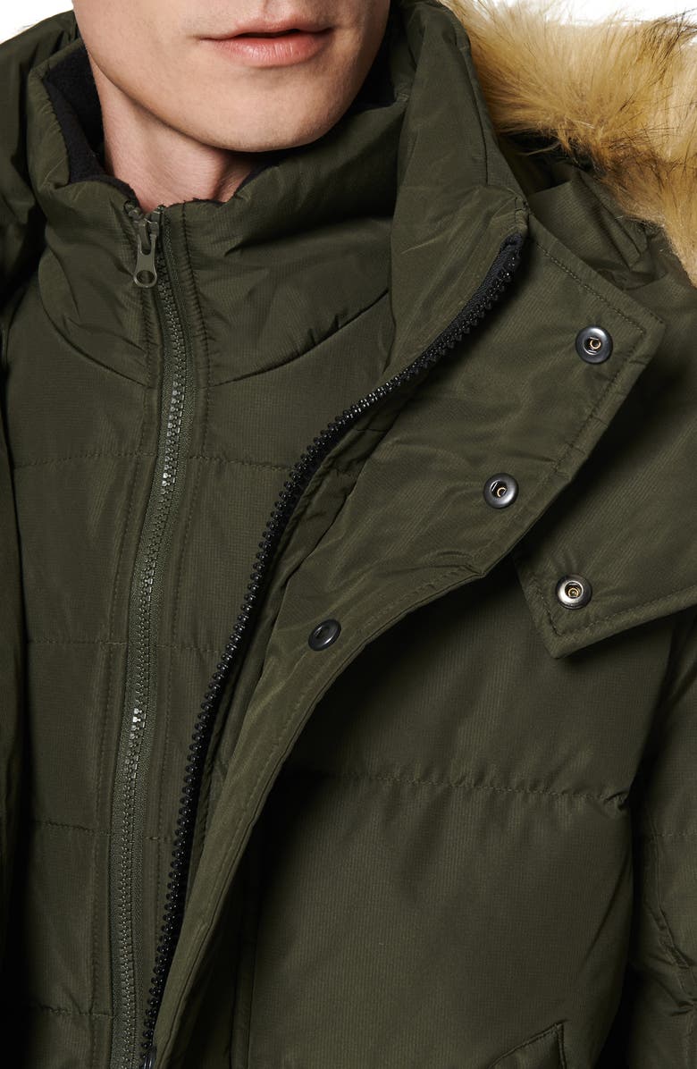 Marc New York Umbra Faux Fur Trim Quilted Jacket, Alternate, color,