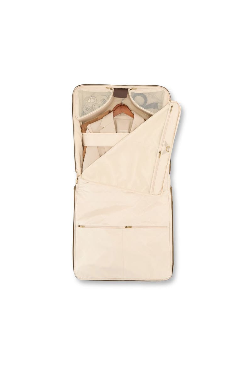 Tweed Spinner Garment Bag, Alternate, color, Tweed/Natural Leather
