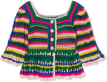 Lenny Crochet Button Front Top