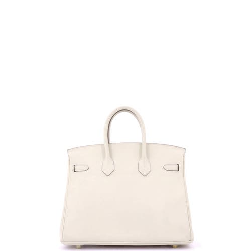 Pre-owned Hermes  Hermes Birkin Handbag Light Swift With Gold Hardware 25 In Neutral