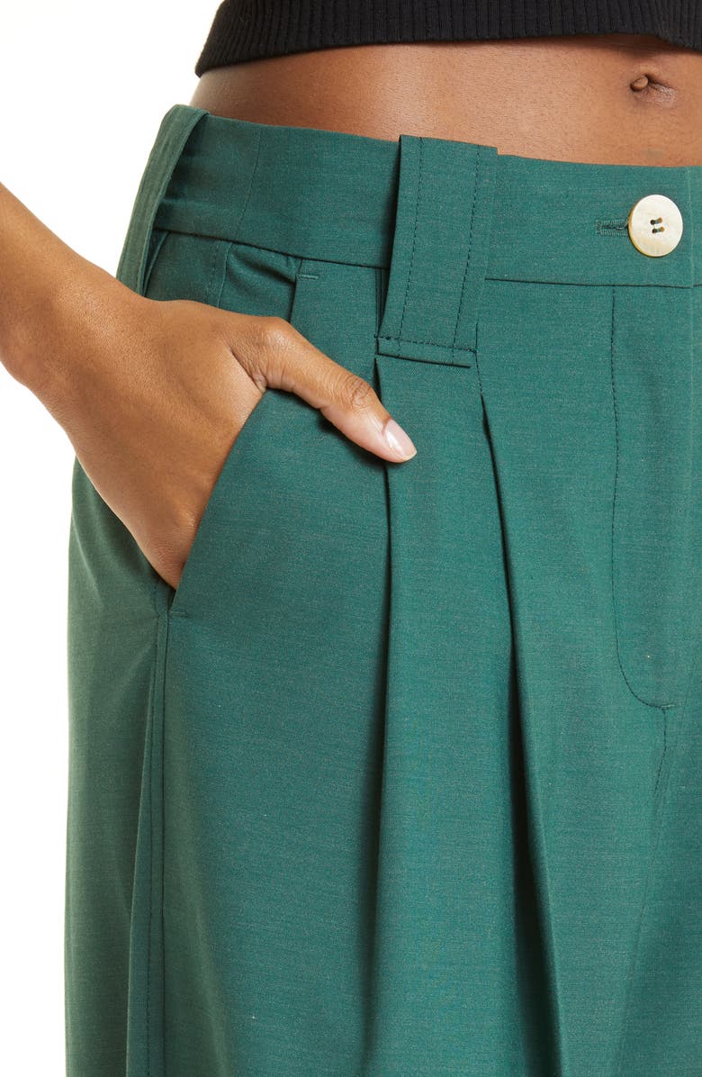 Ganni Pleat Cuff Pants, Alternate, color, 