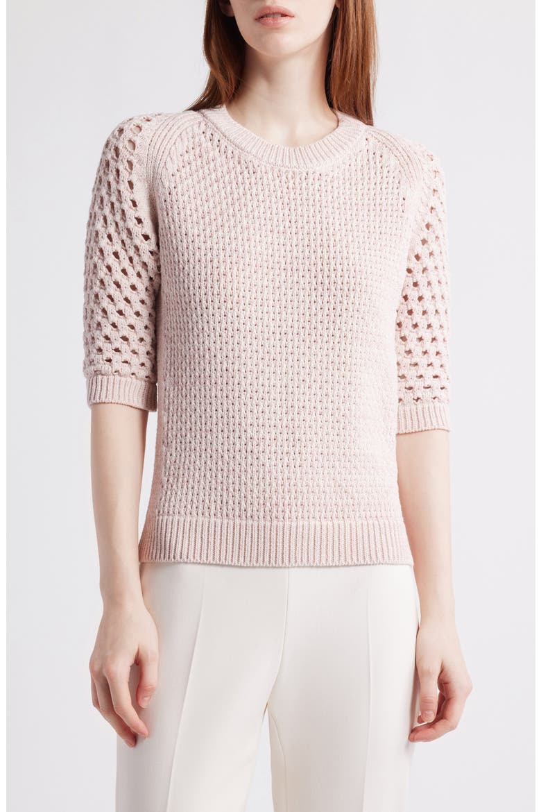 Funima Cotton Blend Crochet Sweater, Main, color, OPEN MISC