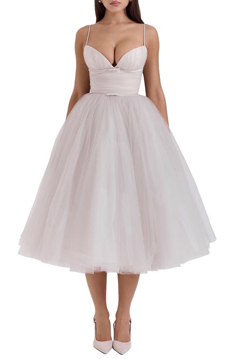 Countess Sleeveless Tulle Midi Dress