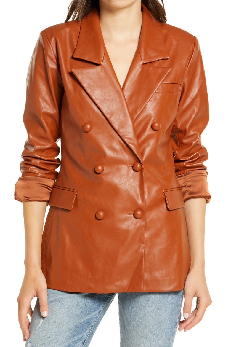 The Nightingale Faux Leather Blazer, Alternate, color, WHY NOT