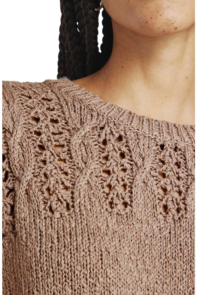 Mason Short Sleeve Sweater, Alternate, color, MACCHIATO