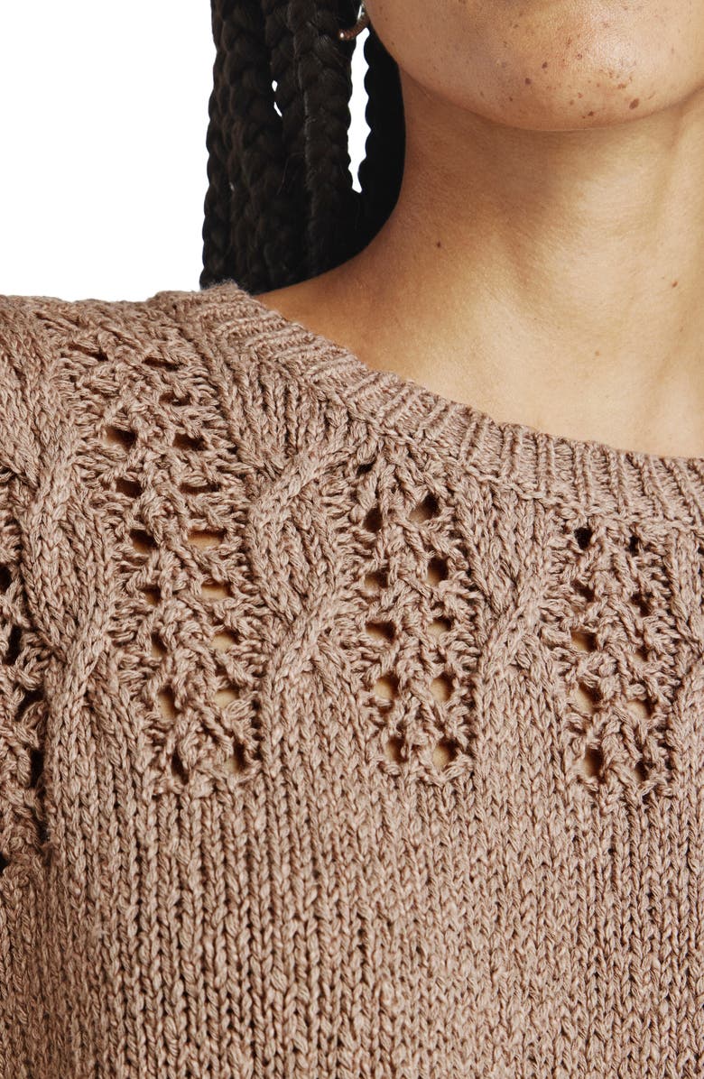 Splendid Mason Short Sleeve Sweater, Alternate, color, Macchiato