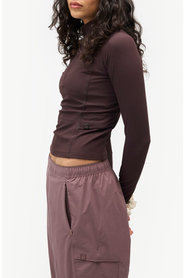 Julie Quarter Zip Top, Alternate, color, AMERICANO