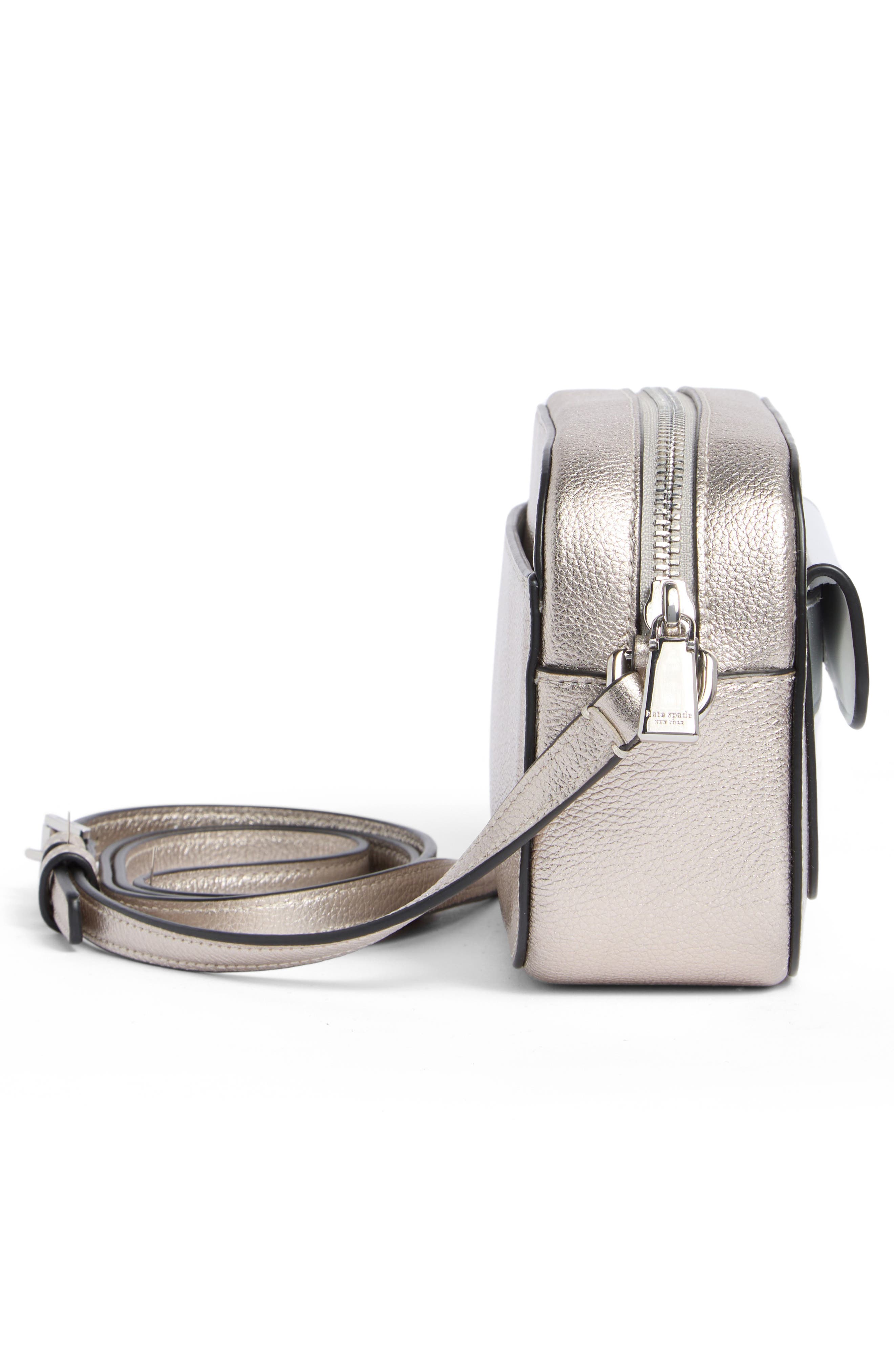 Kate Spade New York ava metallic crossbody bag, Alternate, color, Silver Multi
