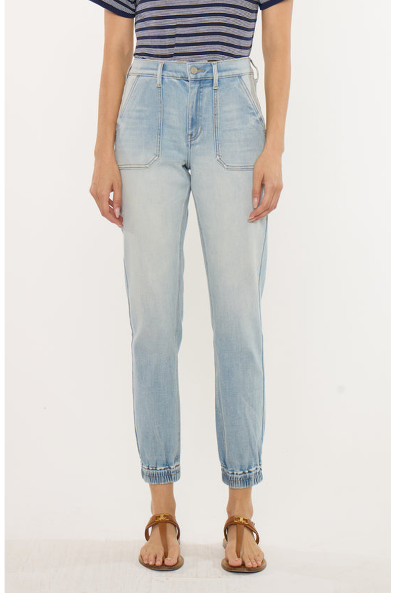 Chelly High Rise Light Wash Jogger, Main, color, Light Wash